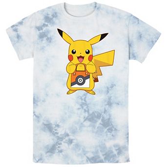 Men's Pokémon Pikachu Treat Pokeball Bag Bombard Wash Tee