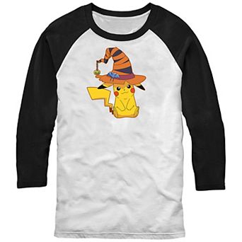 Men's Pokémon Pikachu Witch Costume Hat Raglan Tee
