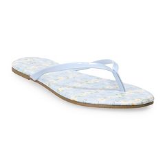 LC Lauren Conrad Honey 2 Women's Flip Flop Sandals, Size: 5, White