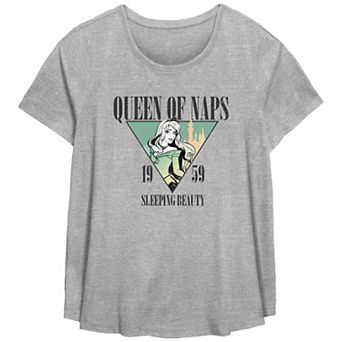 Disney's Sleeping Beauty Missy Plus Size Nap Queen 1959 Scoop Hem Tee