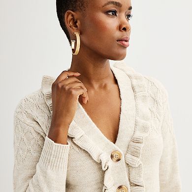 Women's Industry Ruffled Cable-Knit Cardigan