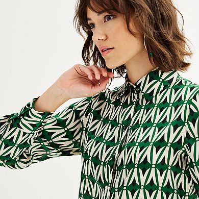 Women's Industry Printed Button-Down Shirt