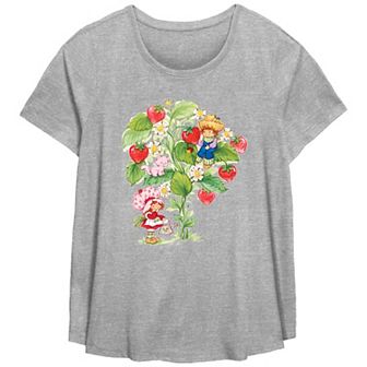 Juniors' Plus Size Strawberry Shortcake Custard Huckleberry Pie Giant Plant Graphic Tee