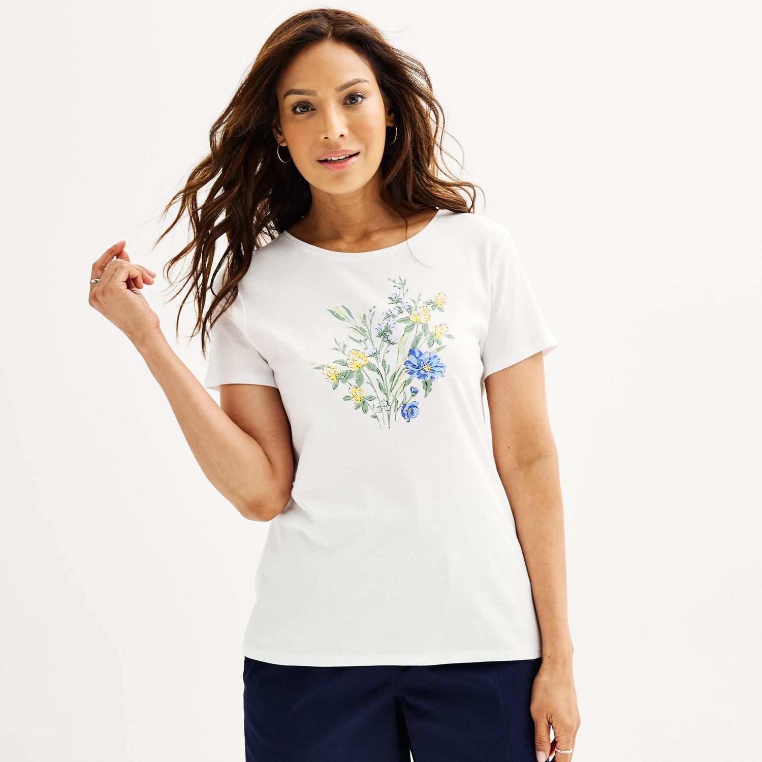 Plus Size Croft & Barrow® Essential Crewneck Tee