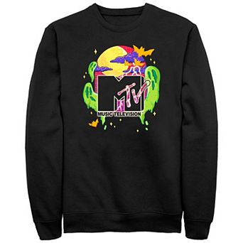 Men's MTV Music Television Halloween Ghosts Night Logo Long Sleeve Tee