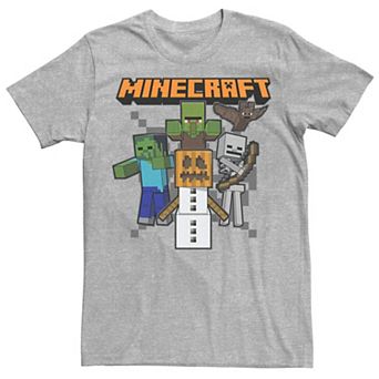 Men's Minecraft Halloween Creepers Pumpkin King Group Shot Tee