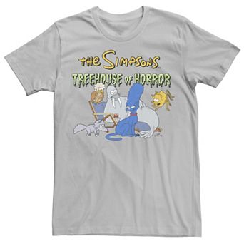 Men's The Simpsons Halloween Treehouse of Horror Island of Dr. Hibbert Cast Tee