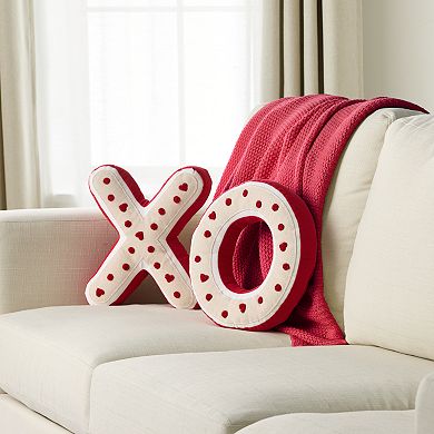 Celebrate Together Valentine's Day Linen Xo Shaped 2-Pack Pillows
