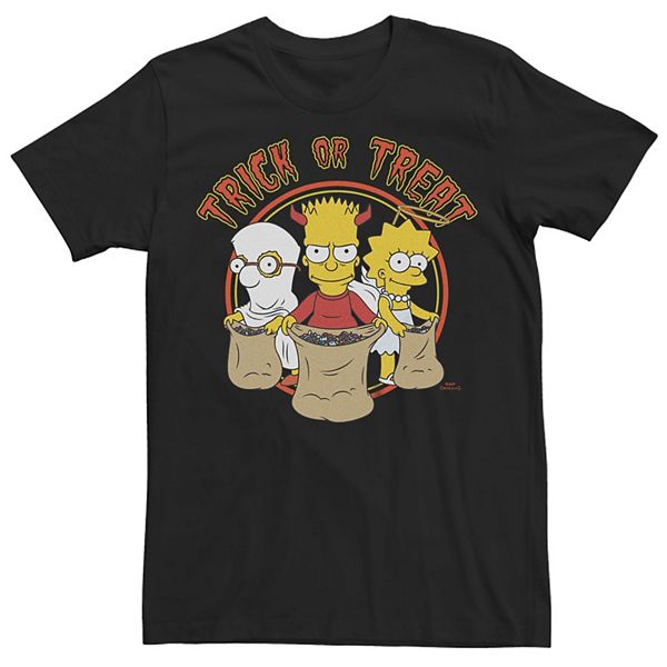 Mens The Simpsons Halloween Milhouse Bart Lisa Trick Or Treat Costumes Tee 