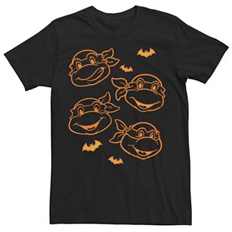 Men's Teenage Mutant Ninja Turtles Halloween Pumpkin Glow Faces Tee