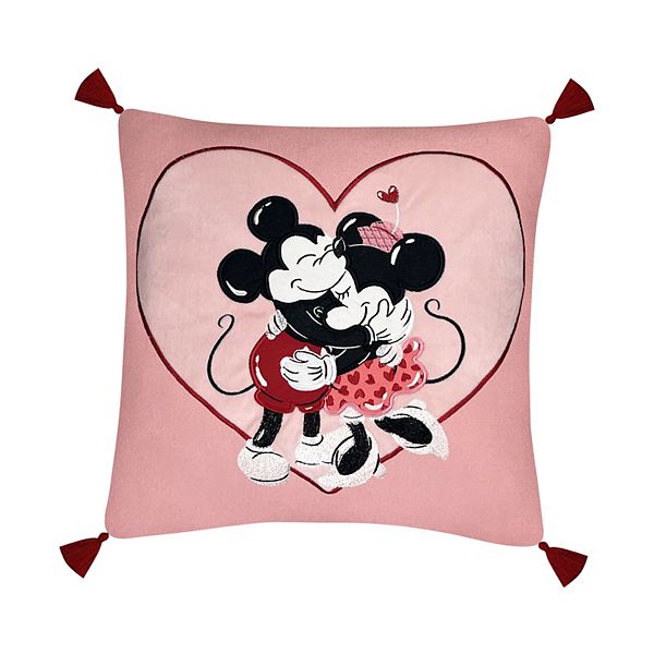 Disney Minnie and Daisy BFF Heart Pink Throw Pillow, 18x18, Multicolor
