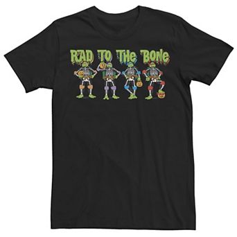 Men's Teenage Mutant Ninja Turtles Halloween Rad to the Bone Skeletons Graphic Tee
