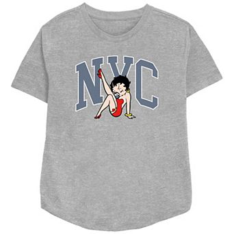 Juniors' Betty Boop New York City Leg Up Graphic Tee