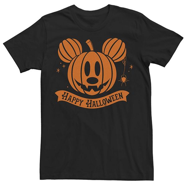 Disney's Mickey Classic Halloween Mouse Jack-o'-lantern Men's Tee