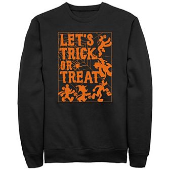 Disney's Mickey Mouse Men's Halloween Let's Trick Or Treat Silhouette Fleece