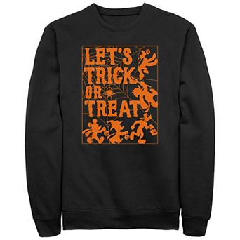 Disney's Mickey Mouse Men's Halloween Let's Trick Or Treat Silhouette Fleece