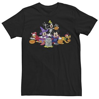 Disney's Mickey Classic Halloween Friends Trick-or-Treat Tombstone Men's Tee