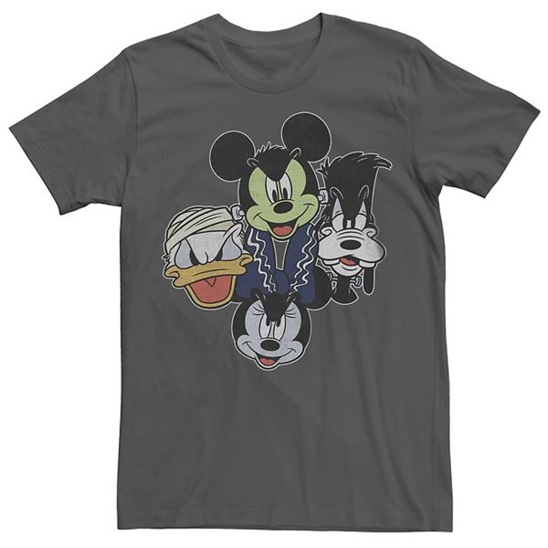 Disney's Mickey Mouse Men's Classic Halloween Friends Monster Faces Tee