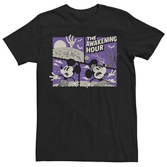 Disney's Mickey Classic Halloween Minnie Mouse The Awakening Hour Poster Men's Tee