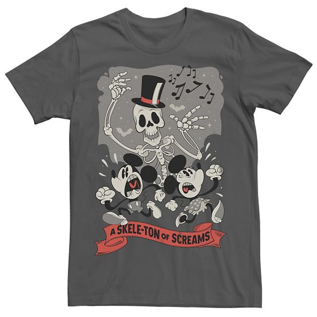 Disney s Mickey Mouse Men s Classic Halloween Minnie Mouse A Skeleton of Screams Tee