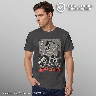 Disney's Mickey Mouse Men's Classic Halloween Minnie Mouse A Skeleton of Screams Tee