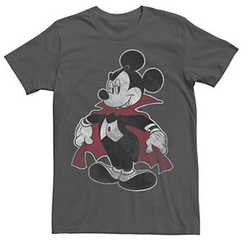 Disney's Mickey Mouse Men's Classic Halloween Vampire Costume Distressed Tee