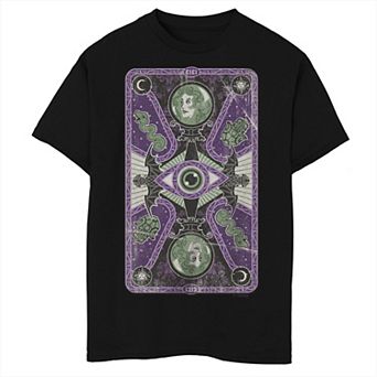 Disney's The Haunted Mansion Boys 8-20 Madame Leota Tarot Card Husky Tee