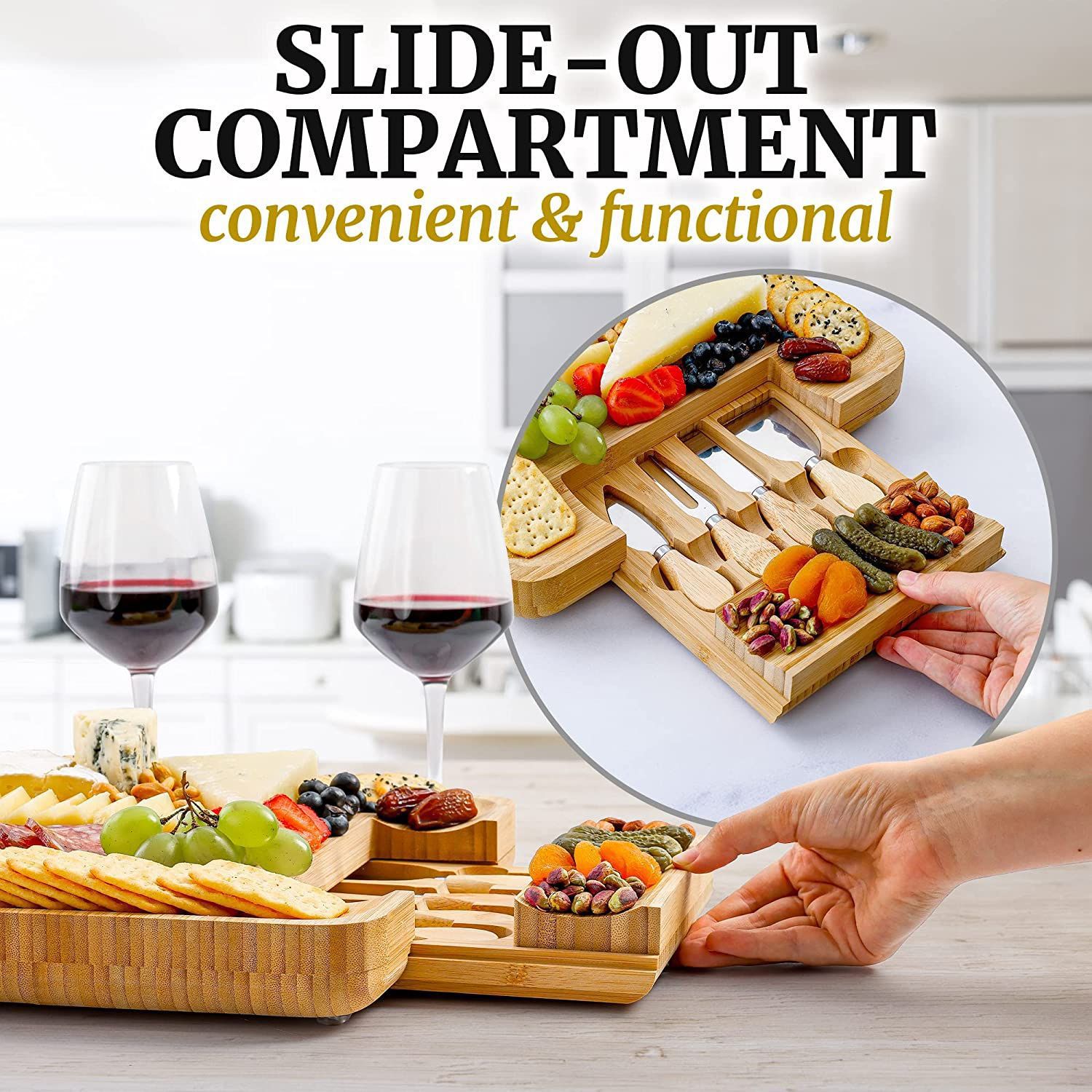 Zulay Kitchen Cheese Board - Thumbnail 3