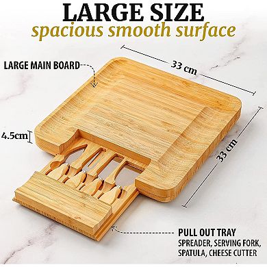 Zulay Kitchen Premium Cheese Board Set