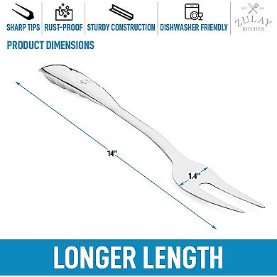 Zulay Kitchen 14 Inch Carving Fork For Meat