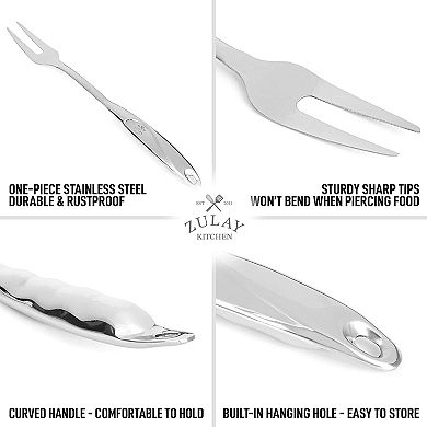 Zulay Kitchen 14 Inch Carving Fork For Meat