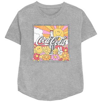 Women's Coca-Cola I'd Like To Teach The World To Sing Jingle Square Relaxed Fit Graphic Tee