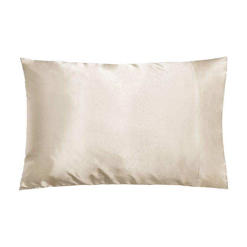 discover night llc night dual-sided silk pillowcase: reversible mulberry silk & eucalyptus champagne - standard