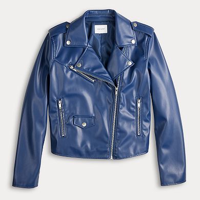 Women's Nine West Faux-Leather Moto Jacket