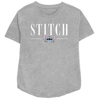 Disney's Lilo & Stitch Women's Simple Stitch Text Relaxed Fit Graphic Tee