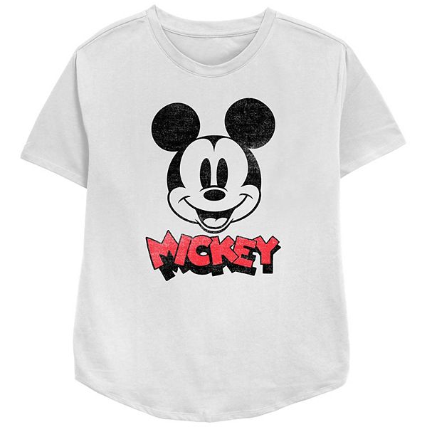 Disney's Mickey Mouse Women's Big Face Logo Relaxed Fit Graphic Tee