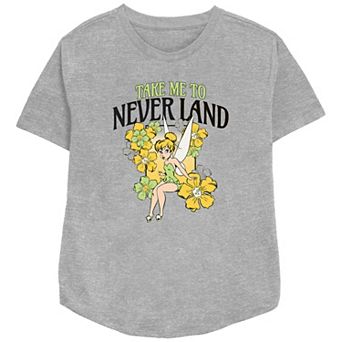 Disney's Tinker Bell Juniors' Take Me to Never Land Relaxed Fit Graphic Tee