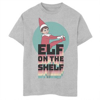 Boys 8-20 Elf on the Shelf Christmas Circle Stacked Graphic Tee