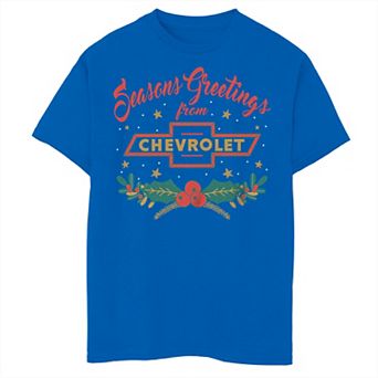Boys 6-20 General Motors Chevrolet Christmas Season's Greetings Graphic Tee