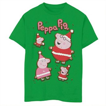 Boys 8-20 Peppa Pig Christmas Gingerbread Cookies Graphic Tee
