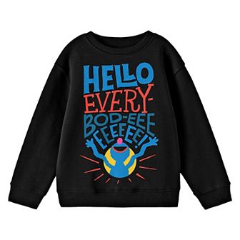 Boy's Sesame Street Grover Hello Everybody Long Sleeve Tee