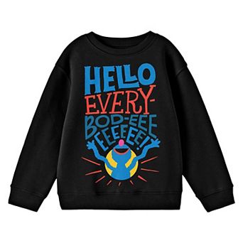 Boy's Sesame Street Grover Hello Everybody Long Sleeve Tee
