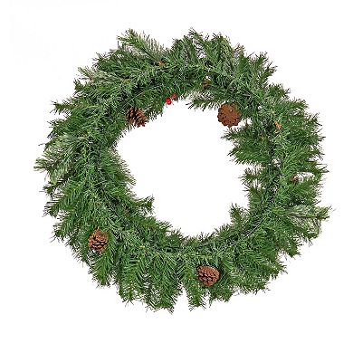 National Tree Company 30-in. Cashmere Artificial Wreath with Pine Cones & Red Berries