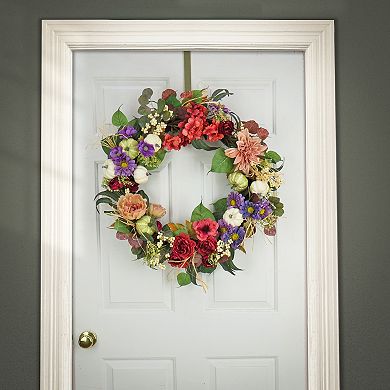 National Tree Company 30-in. Harvest Serenity Flower & Pumpkin Artificial Wreath