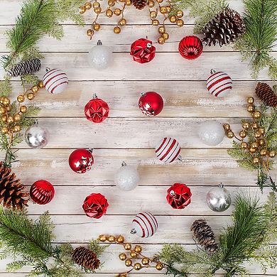 National Tree Company First Traditions 96-piece Red Christmas Ball Ornament Set