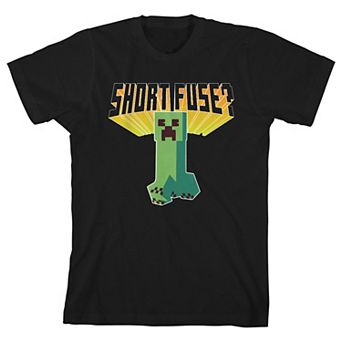 Boys 8-20 Minecraft Creeper Short Fuse Graphic Tee