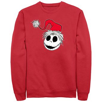 Disney's The Nightmare Before Christmas Jack Skellington Santa Hat Men's Sweatshirt
