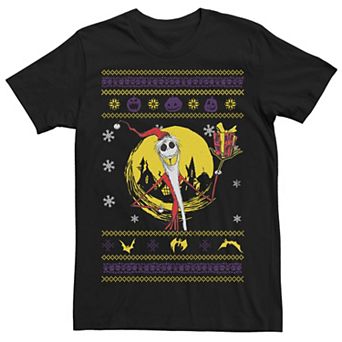 Disney's The Nightmare Before Christmas Jack Skellington Ugly Sweater Men's Tee