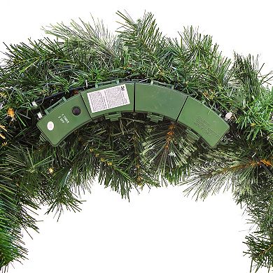 National Tree Company 36-in. Glistening Pine Artificial Wreath with White LED Lights