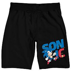 Men's Pajama Shorts Black Cheeky Cat Sleep Shorts for Men Pajama